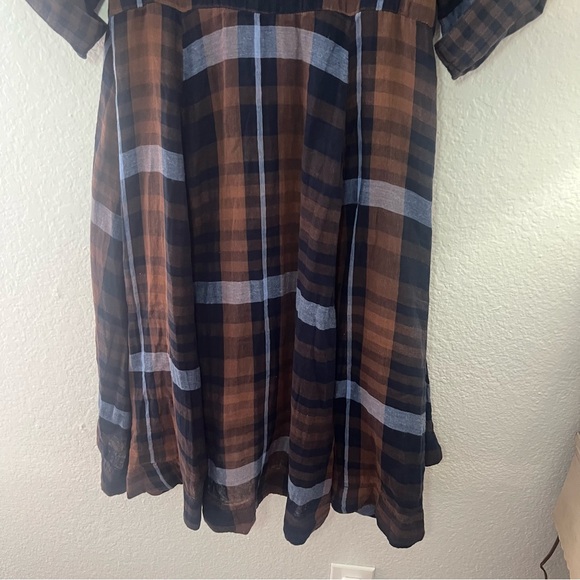 Anthropologie Holding Horses Plaid Shirt Dress, size 4 - Picture 12 of 12